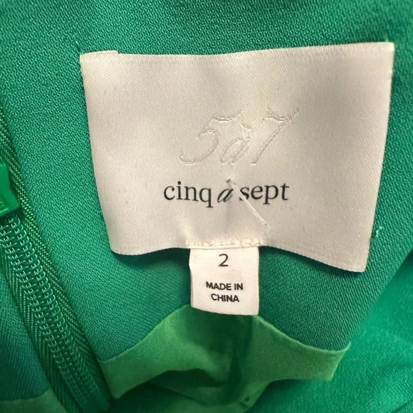 Cinq à Sept Green Midi Dress, Size 2 - Picture 5 of 5